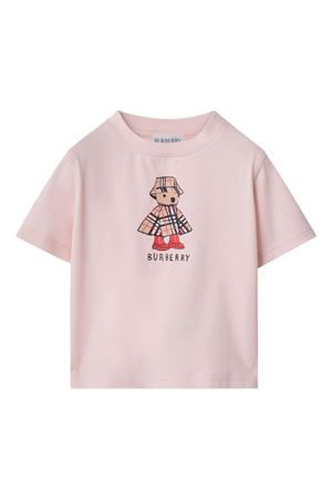 t-shirt in cotone rosa BURBERRY KIDS | 8121207A1439